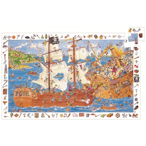 Puzzle observatie cu pirati djeco