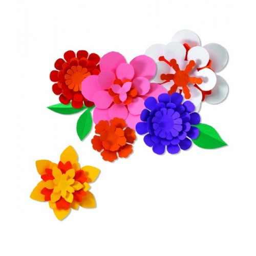 Colaj creativ cu flori colorate djeco - 1
