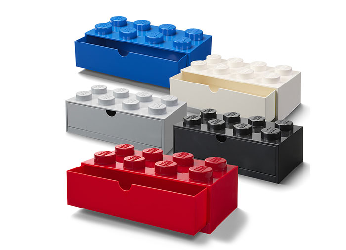 Sertar de birou lego 2x4 gri - 2