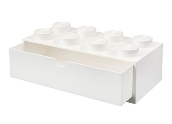 Sertar de birou lego 2x4 alb