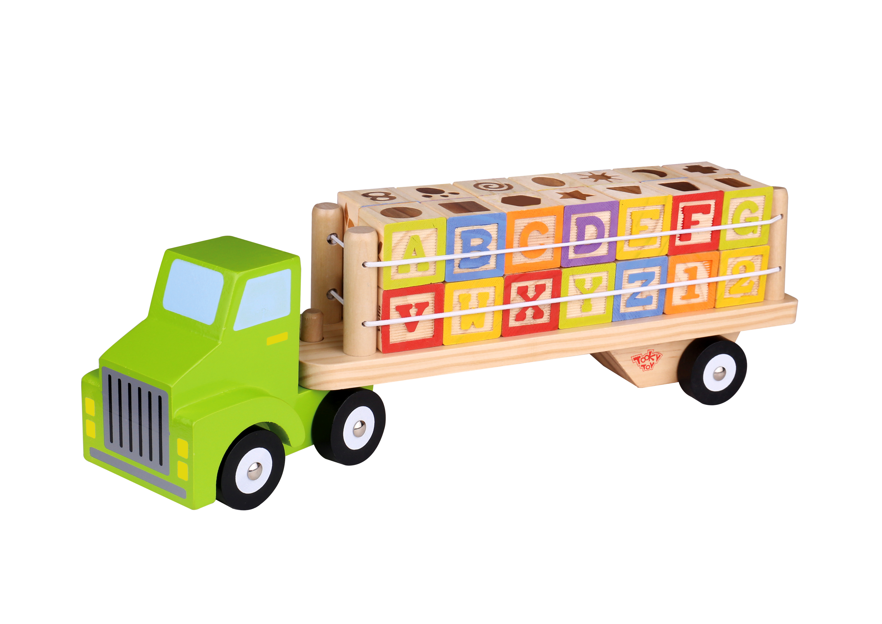 Camion cu cuburi litere si cifre tooky toy