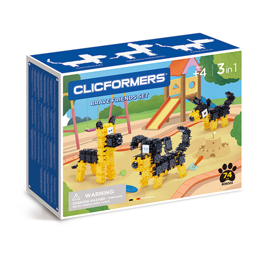 Set constructie clicformers catei prietenosi 74 piese clics toys Clics Toys imagine 2022 protejamcopilaria.ro