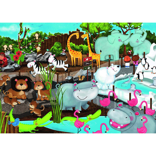 Puzzle animale la zoo 35 piese ravensburger - 1