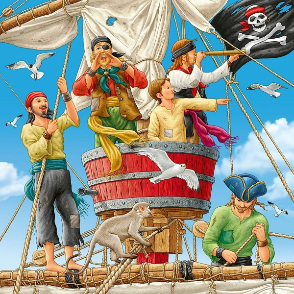 Puzzle aventurile piratilor 3x49 piese ravensburger - 1
