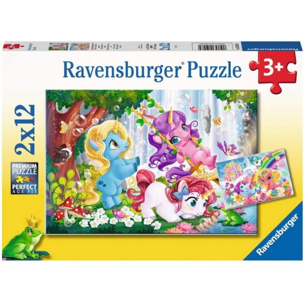 Puzzle unicorni magici 2x12 piese ravensburger