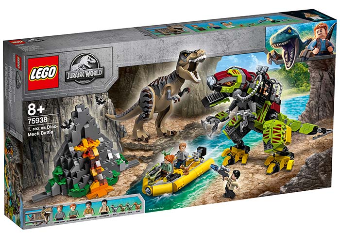 Lupta t rex contra dino mech lego jurassic world