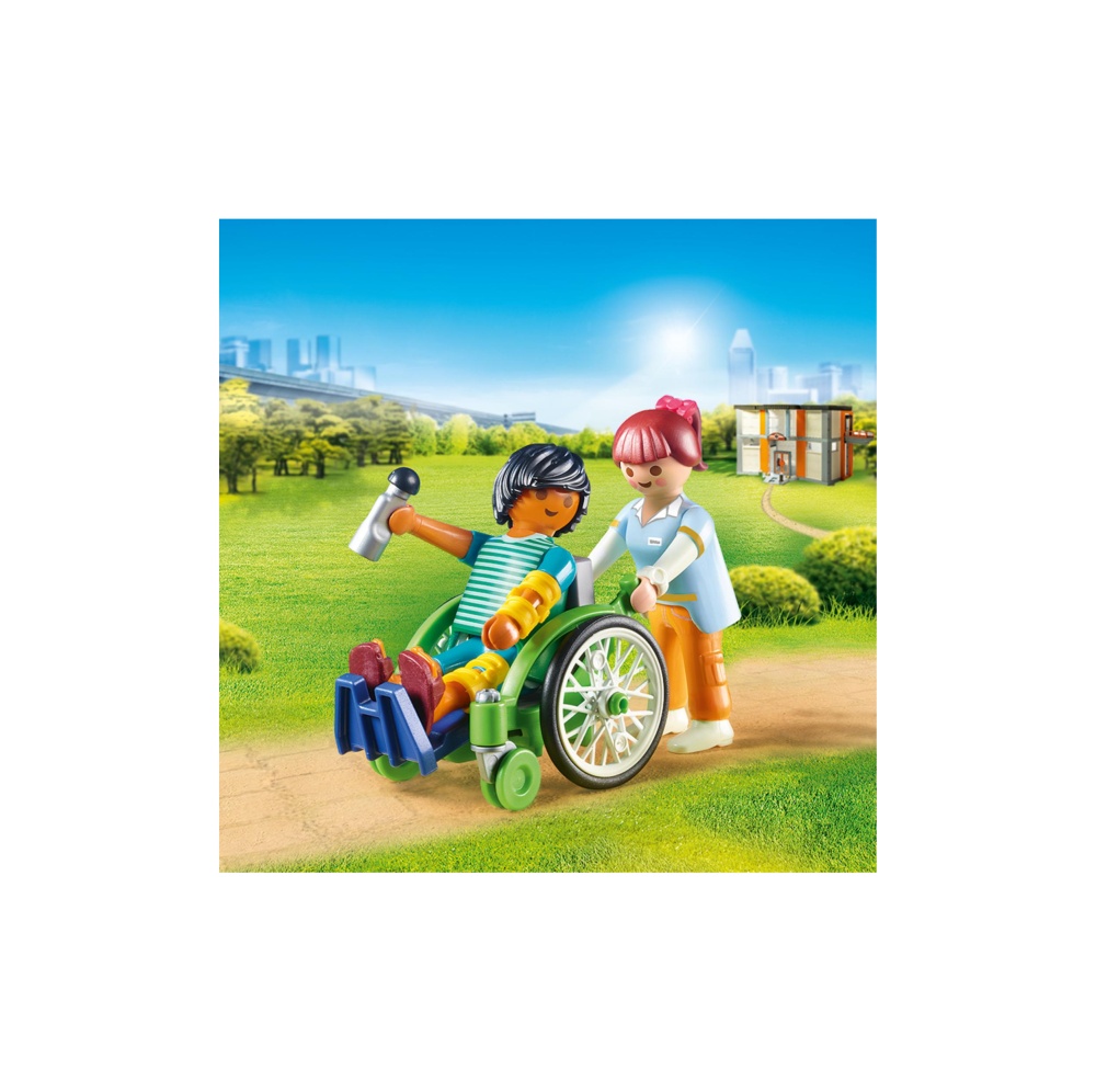 Pacient in scaun cu rotile playmobil city life - 2