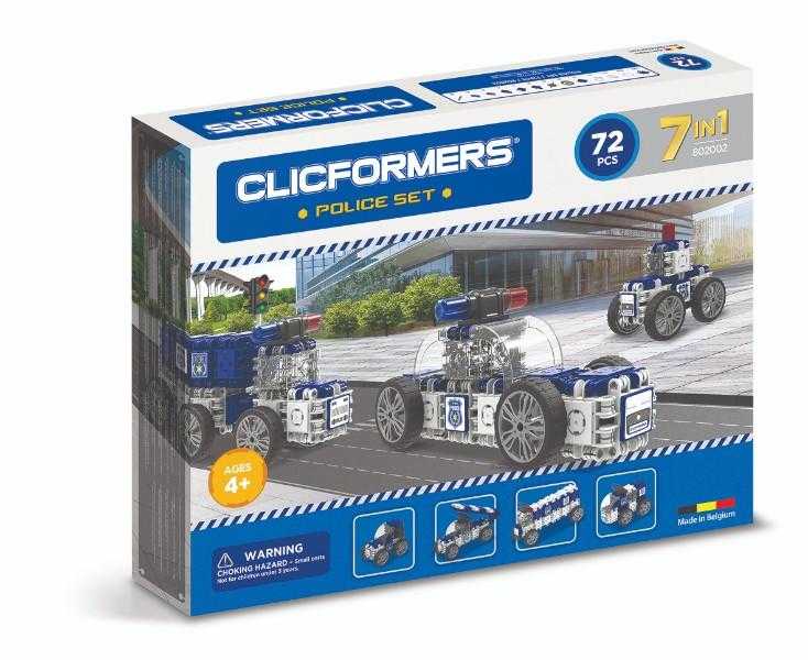 Set constructie clicformers politie 72 piese clics toys imagine