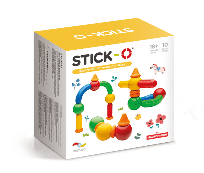 Set magneti stick-o basic 10 piese clics toys Clics Toys imagine 2022 protejamcopilaria.ro