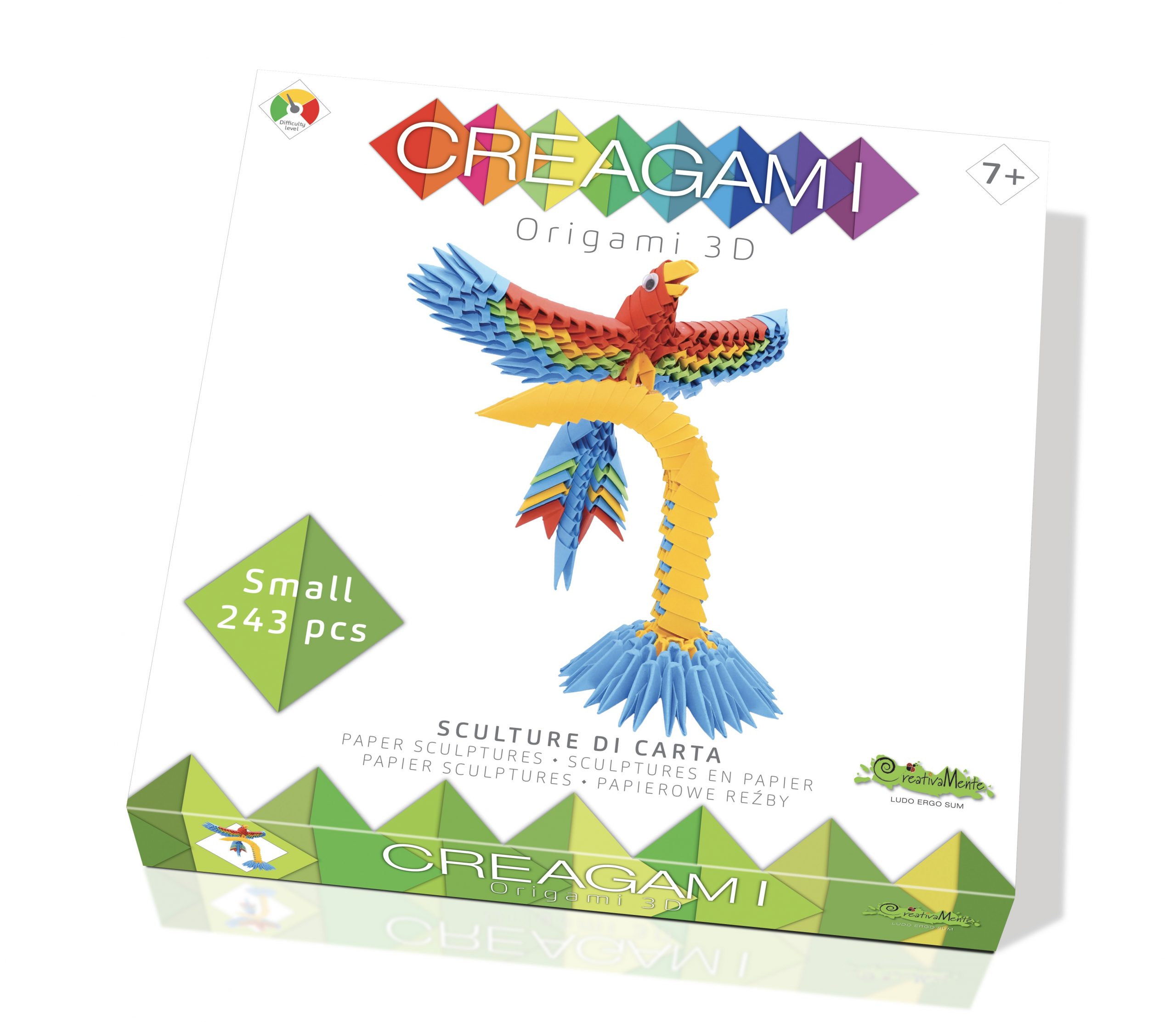 Creagami papagal origami 3d creativamente CreativaMente imagine 2022 protejamcopilaria.ro