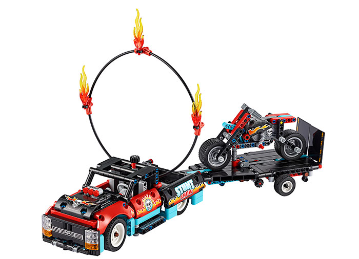 Camion si motocicleta pentru cascadorii lego technic - 2