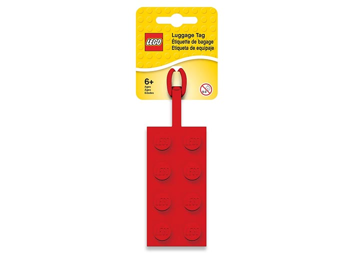 Eticheta bagaje caramida 2x4 rosie lego