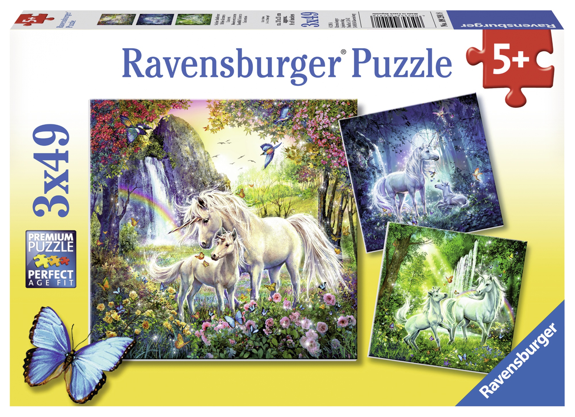 Puzzle unicorni 3x49 piese ravensburger