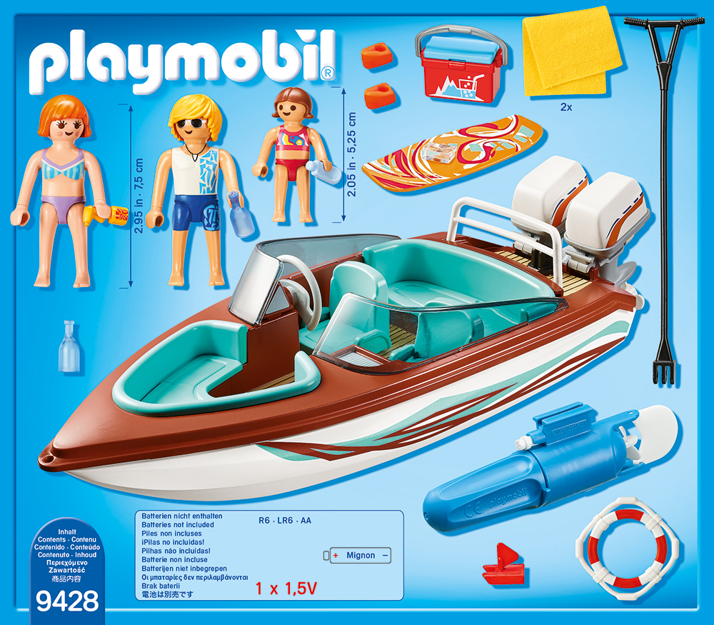 Barca de viteza cu motor playmobil family fun - 1