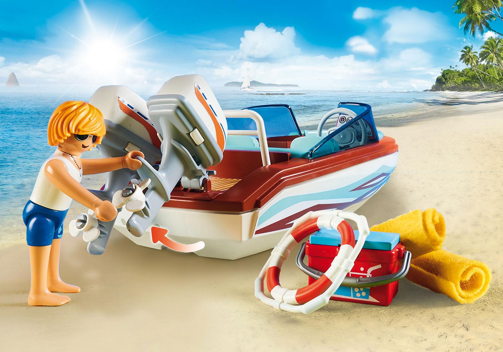 Barca de viteza cu motor playmobil family fun - 2