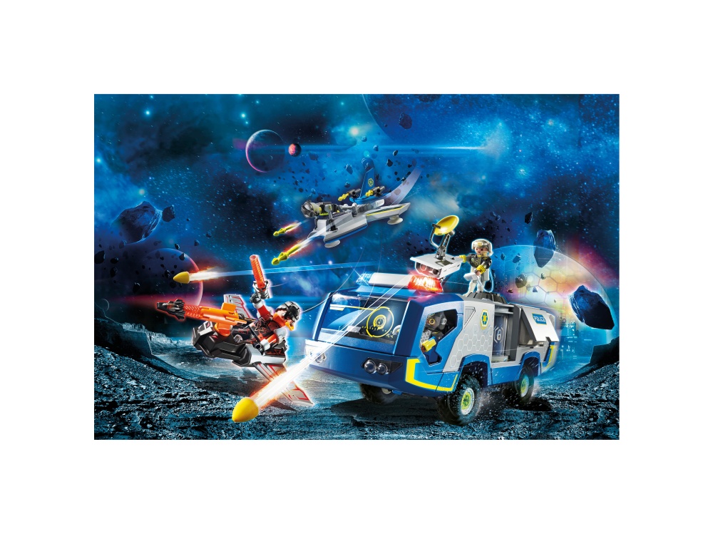Masina de teren a politiei galactice playmobil galaxy police - 1