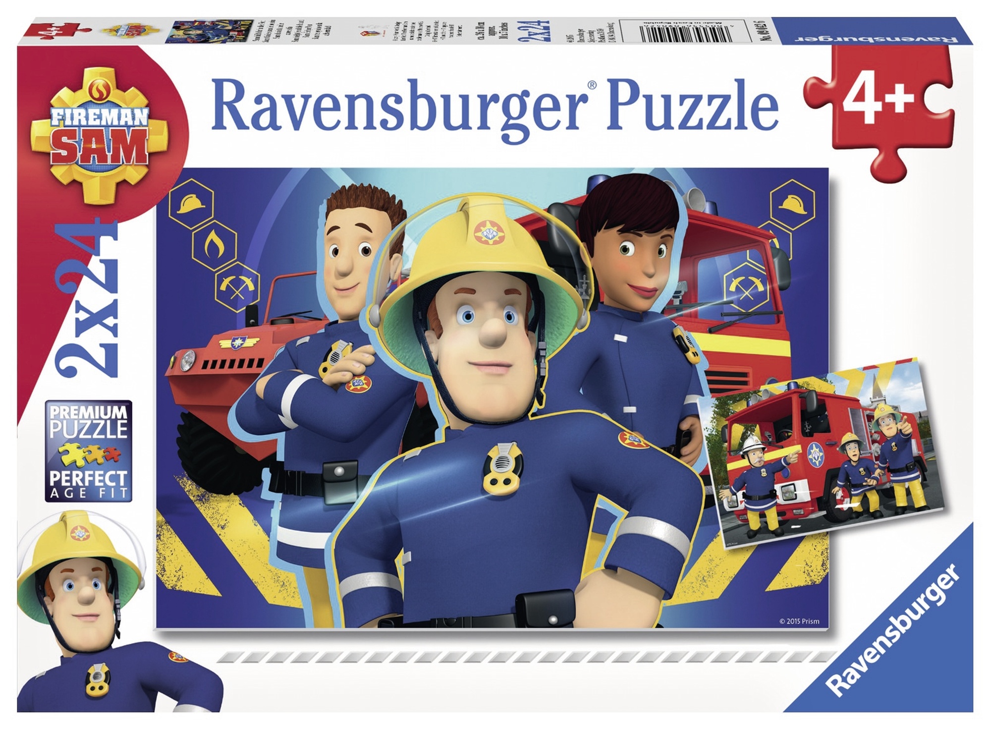 Puzzle pompierul sam 2x24 piese ravensburger