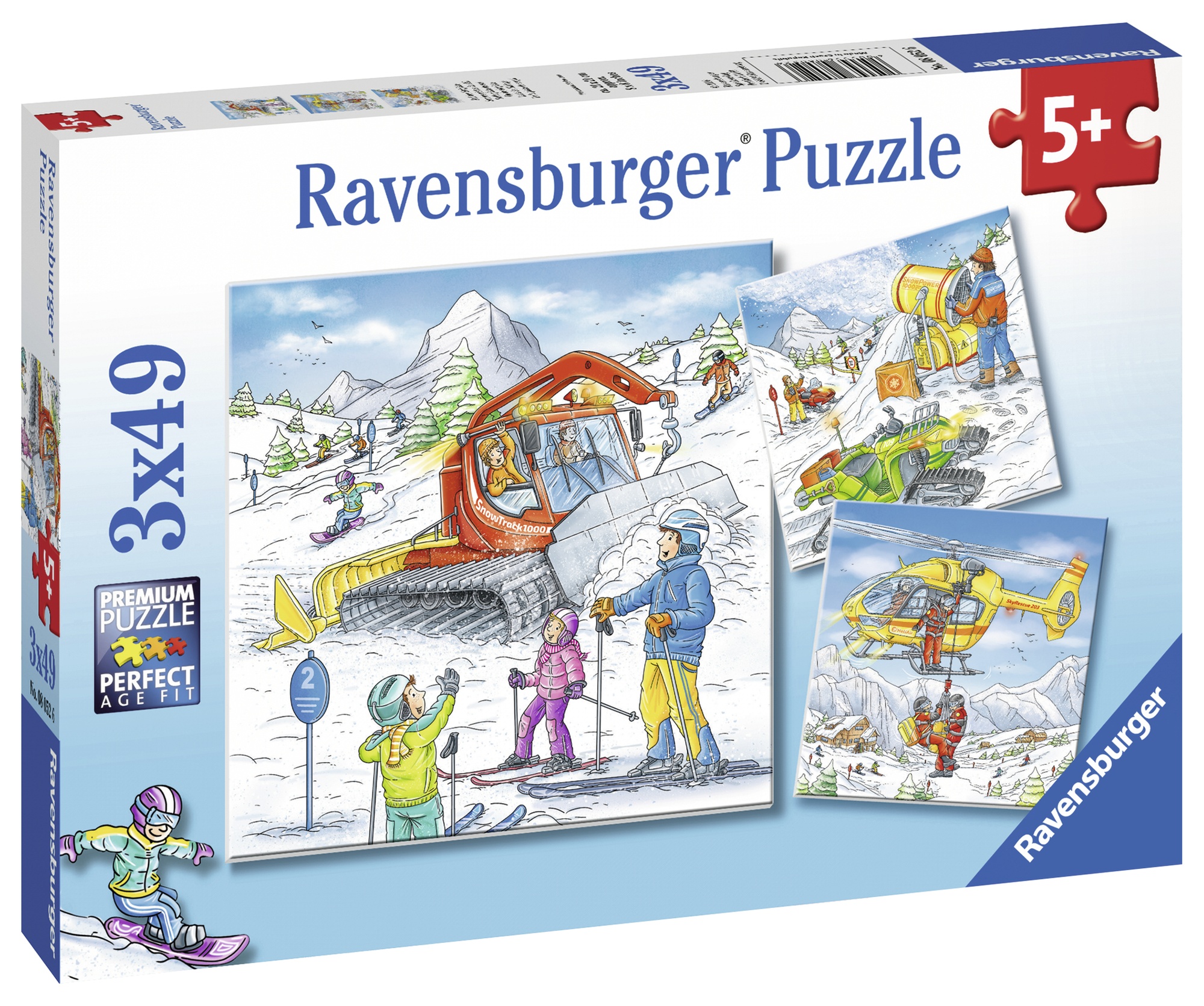 Puzzle partie de schi 3x49 piese ravensburger