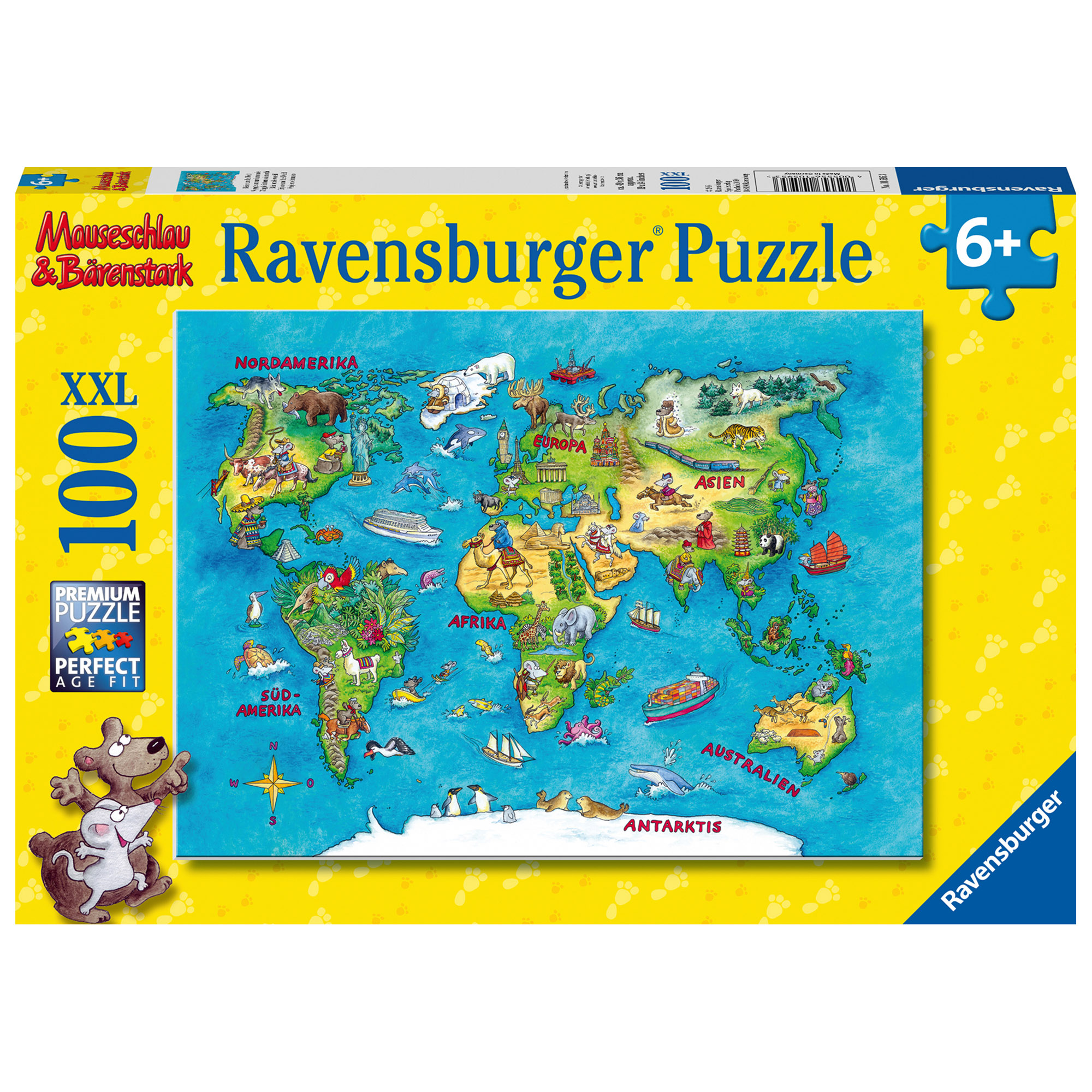 Puzzle harta calatorii 100 piese ravensburger