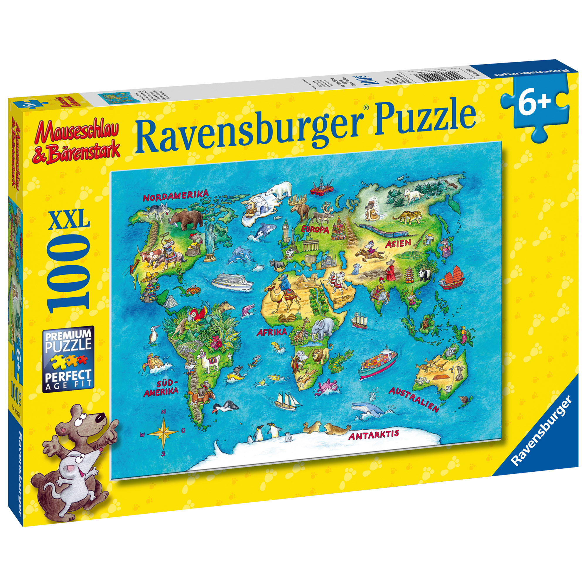 Puzzle harta calatorii 100 piese ravensburger - 2