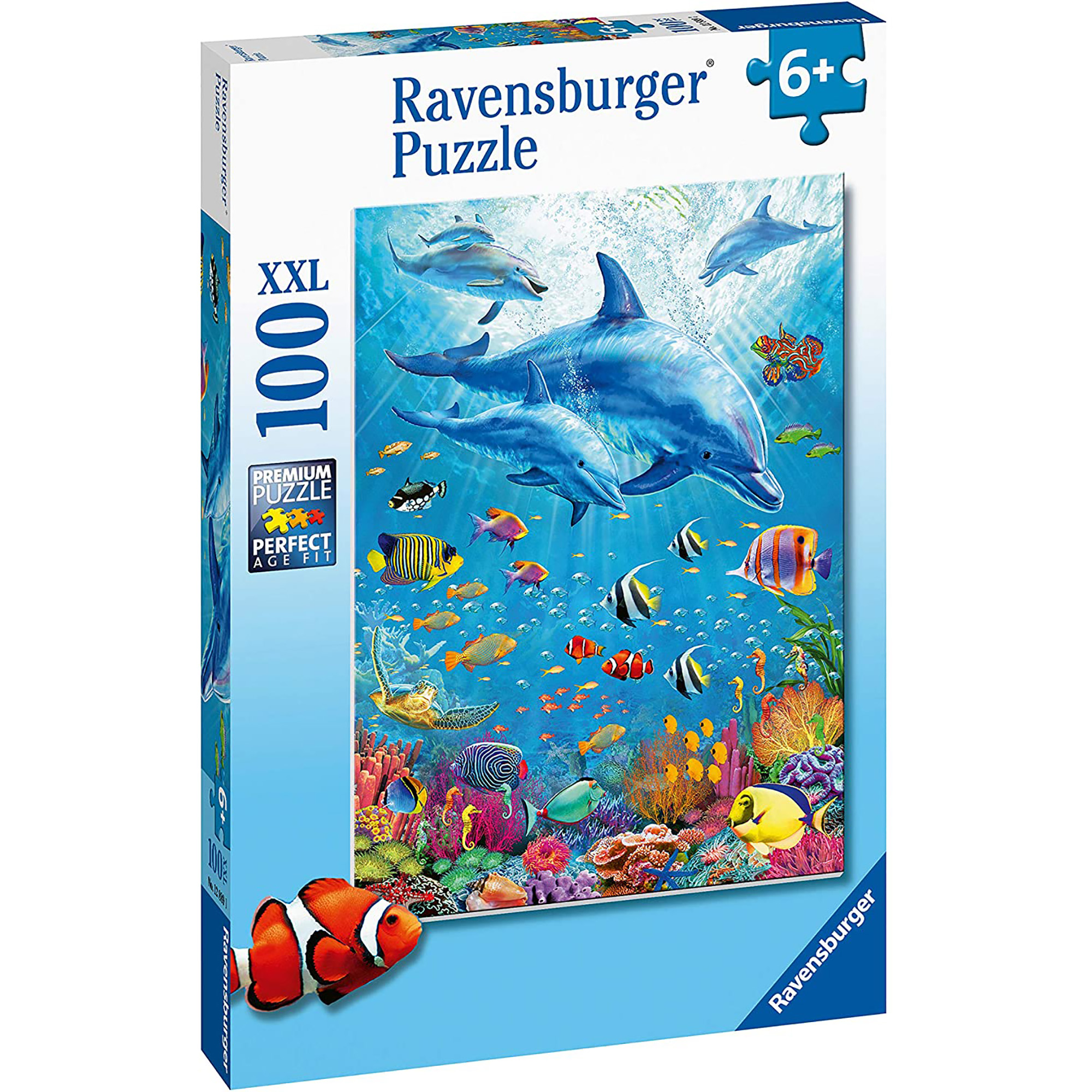 Puzzle delfini si pesti 100 piese ravensburger - 2