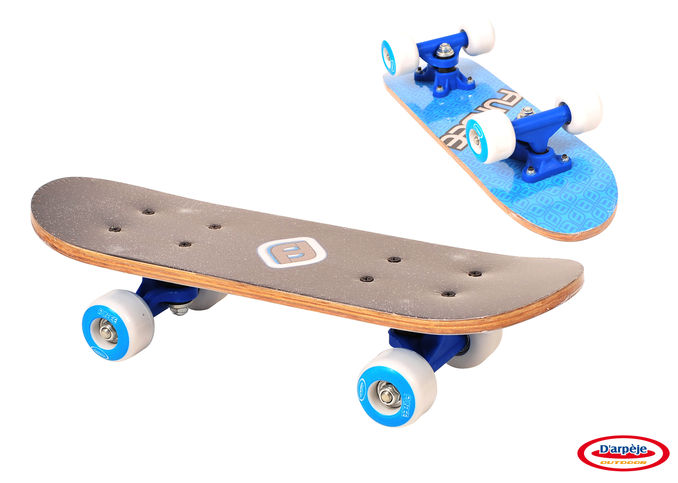 Mini skateboard albastru 43 cm funbee