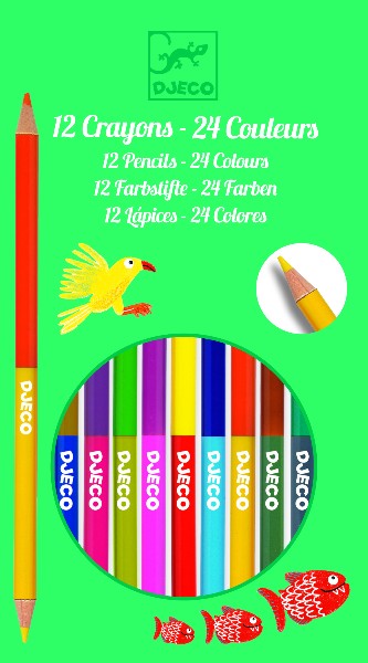 Creioane duble de colorat djeco Djeco imagine 2022 protejamcopilaria.ro