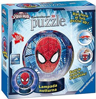 Puzzle 3d luminos spiderman 108 piese ravensburger