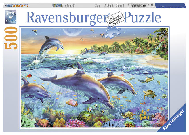 Puzzle cu delfini 500 piese ravensburger