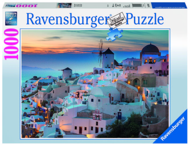 Puzzle copii si adulti santorini 1000 piese ravensburger