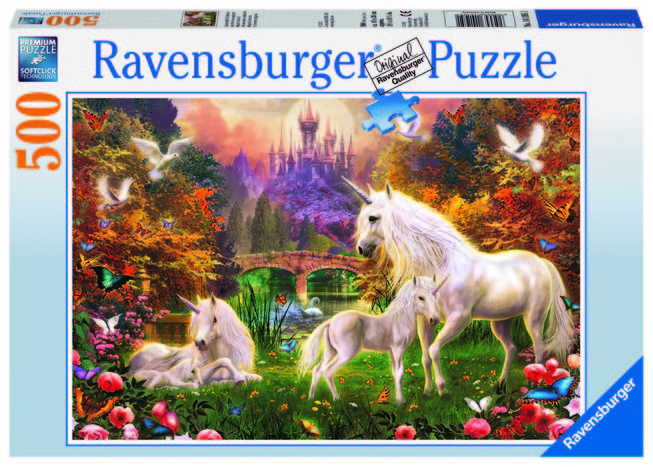 Puzzle unicorni 500 piese ravensburger kizo.ro imagine 2022 protejamcopilaria.ro