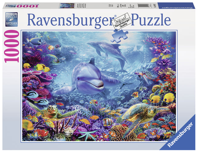 Puzzle copii si adulti delfini 1000 piese ravensburger