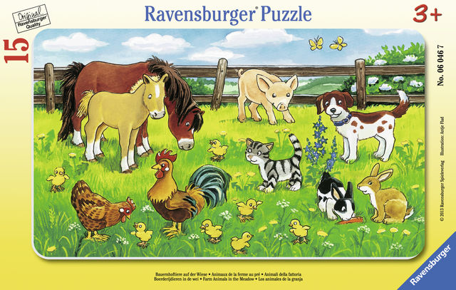 Puzzle animale pe pajiste 15 piese ravensburger