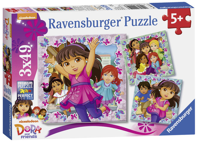 Puzzle dora si prietenii 3x49 piese ravensburger