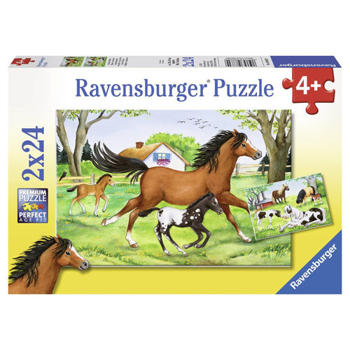 Puzzle lumea cailor 2x24 piese ravensburger