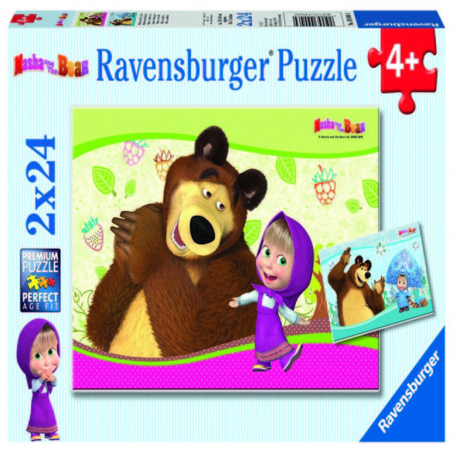 Puzzle masha si ursul 2x24 piese ravensburger