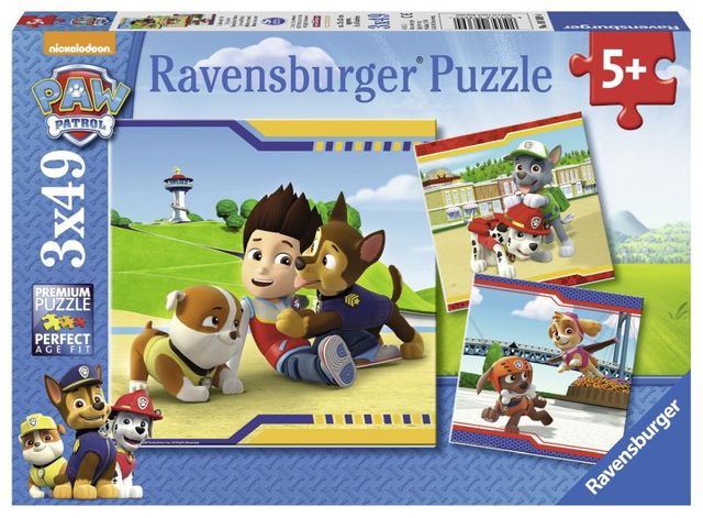 Puzzle patrula catelusilor m2, 3x49 piese ravensburger