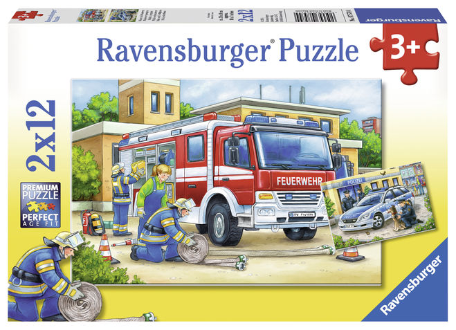 Puzzle politie si pompieri 2×12 piese ravensburger kizo.ro imagine 2022 protejamcopilaria.ro