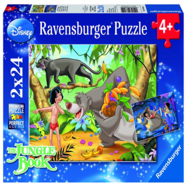 Puzzle prietenii lui mowgli 2x24 piese ravensburger