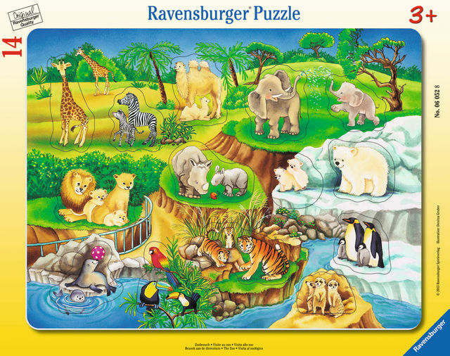Puzzle la zoo 14 piese ravensburger kizo.ro imagine 2022 protejamcopilaria.ro
