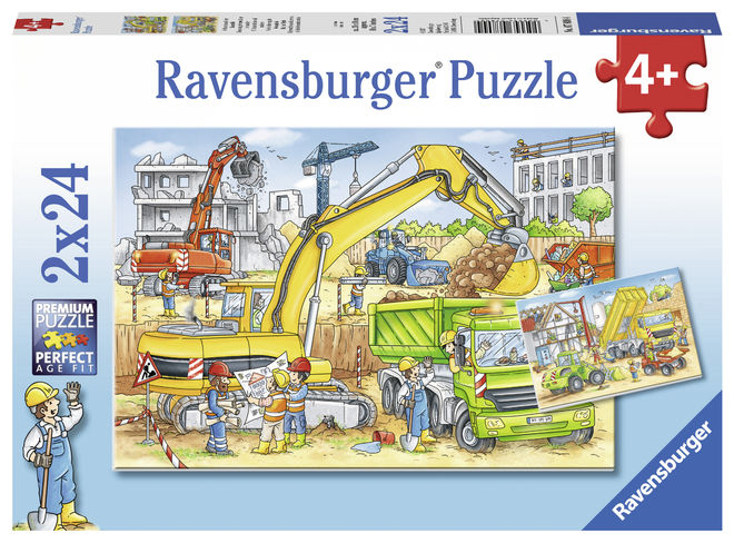 Puzzle utilaje constructii 2×24 piese ravensburger kizo.ro imagine 2022 protejamcopilaria.ro