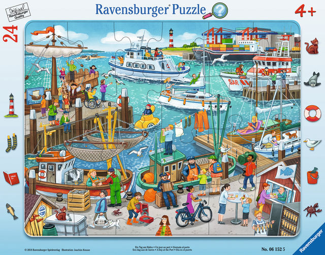 Puzzle portul cu barci 24 piese ravensburger imagine