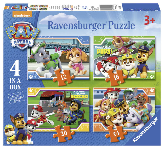 Puzzle eroii paw patrol 12/16/20/24 piese ravensburger