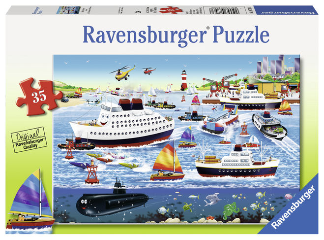 Puzzle barci in port 35 piese ravensburger