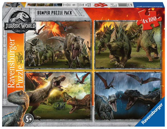 Puzzle jurassic world 4x100 piese ravensburger