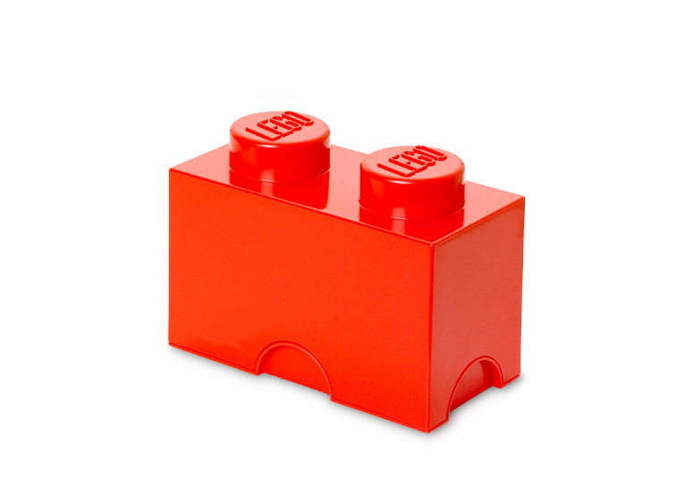 Cutie depozitare lego 1x2 rosu imagine