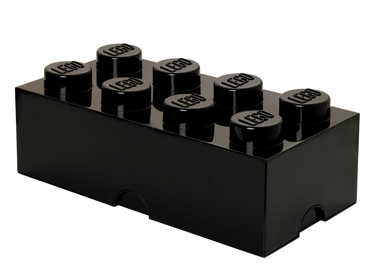 Cutie depozitare lego 2x4 negru imagine