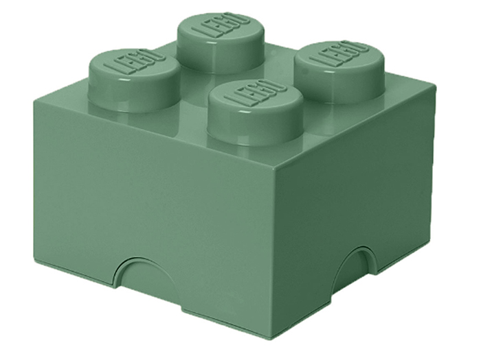 Cutie depozitare lego 2x2 verde nisip