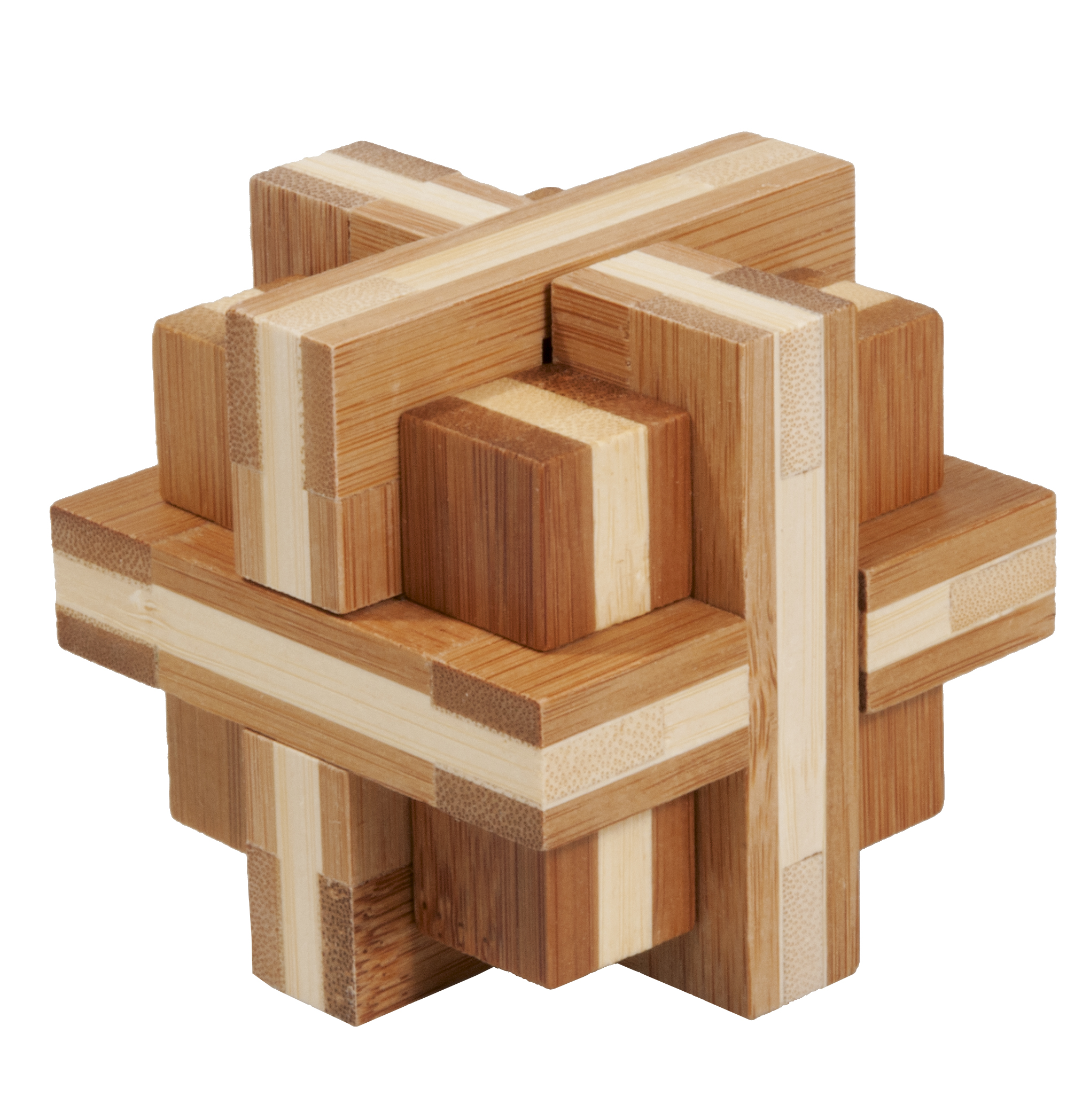 Joc logic iq din lemn bambus double cross fridolin imagine