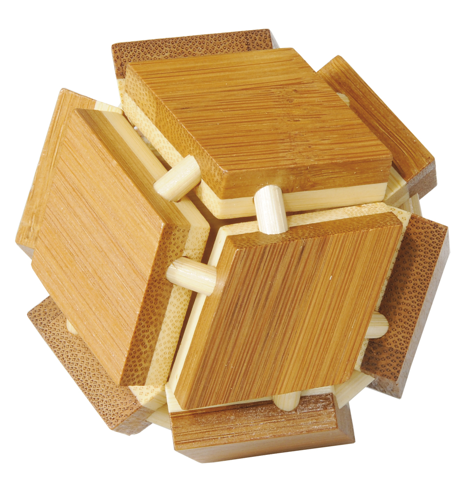 Joc logic iq din lemn bambus 3d magic box fridolin imagine